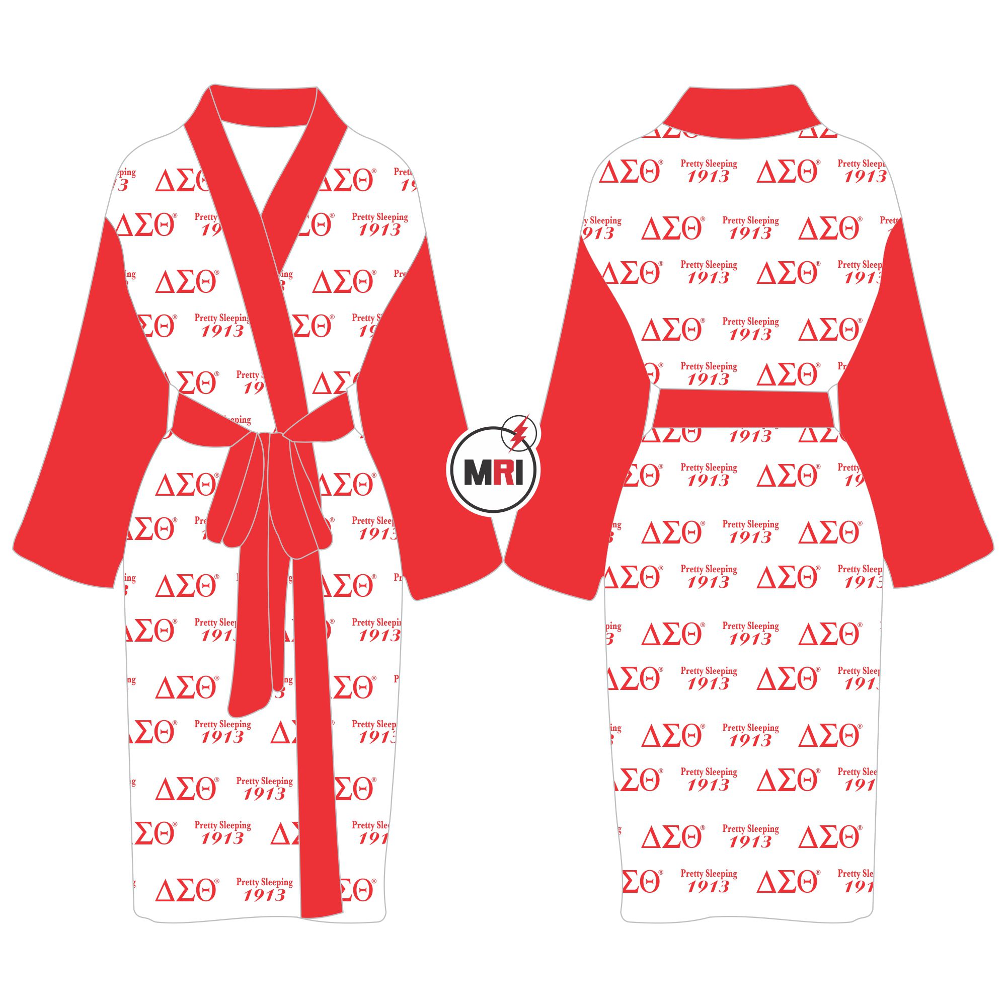 Delta Sigma Theta Satin Bath Robe