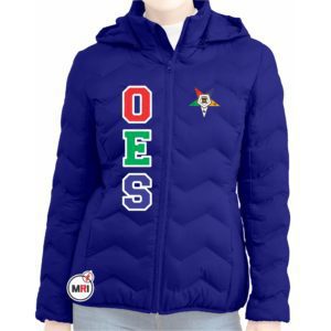 Order Of The Eastern Star Puffer Jacket with Hood