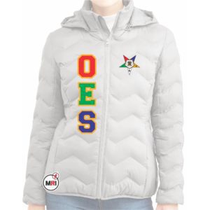 Order Of The Eastern Star Puffer Jacket with Hood