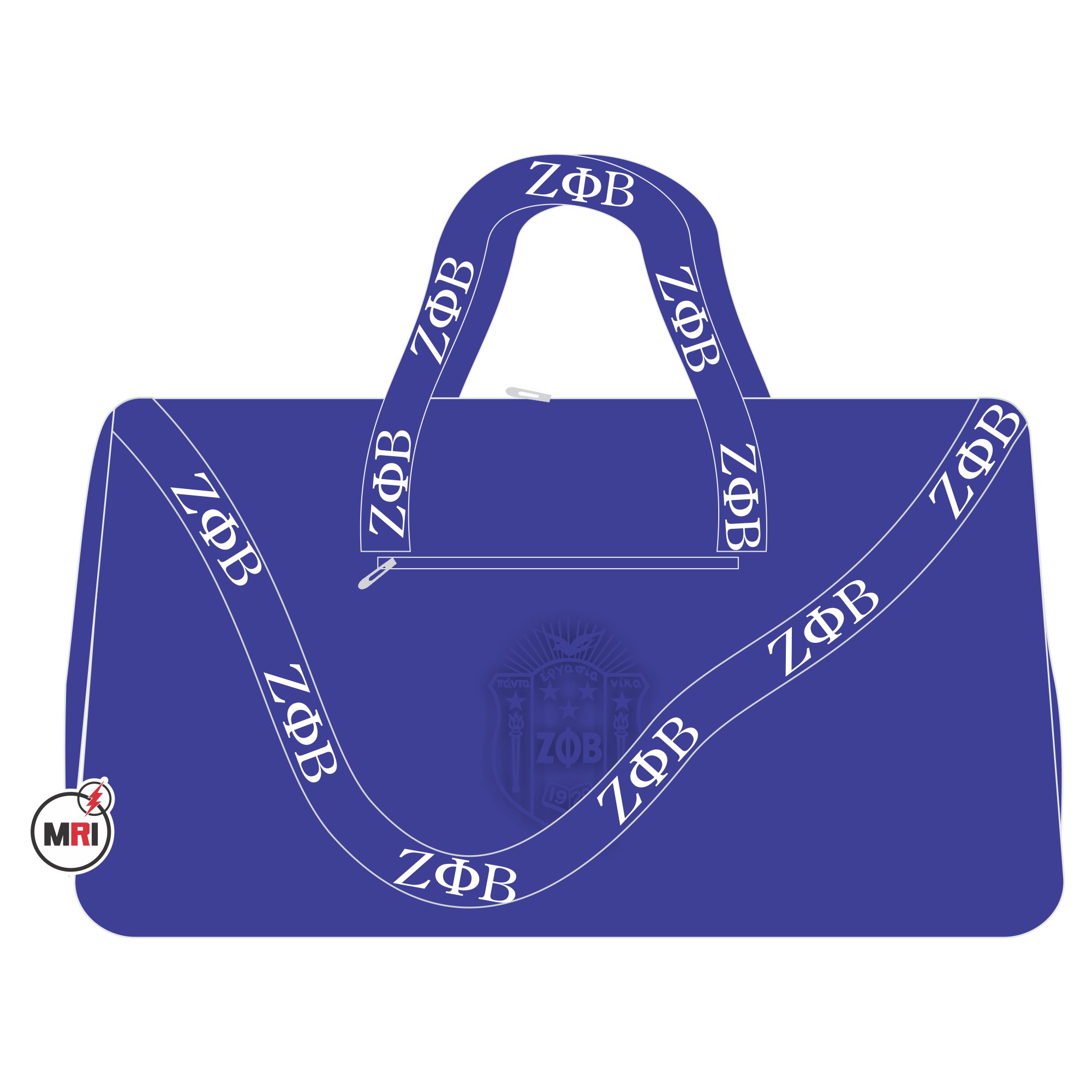 Zeta Phi Beta Embossed Duffle Bag