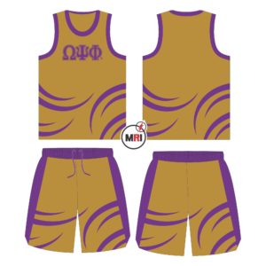 Omega Psi Phi Basketball Set Jersey with Short1