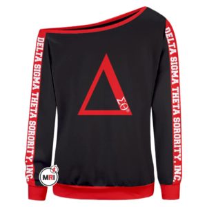 Delta Sigma Theta Off Shoulder Sweatshirt