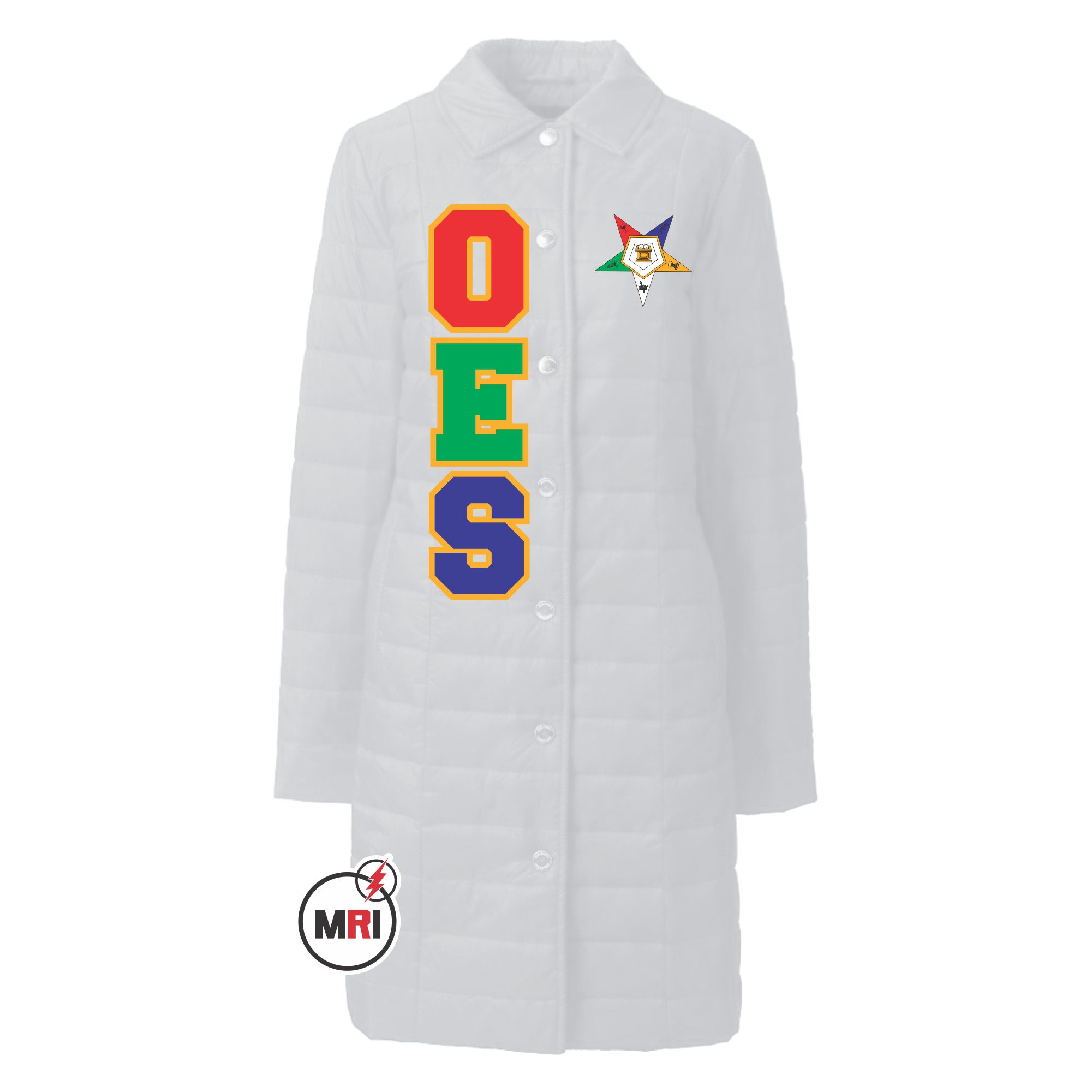 Order Of The Eastern Star Puffer Long Coat/Jacket