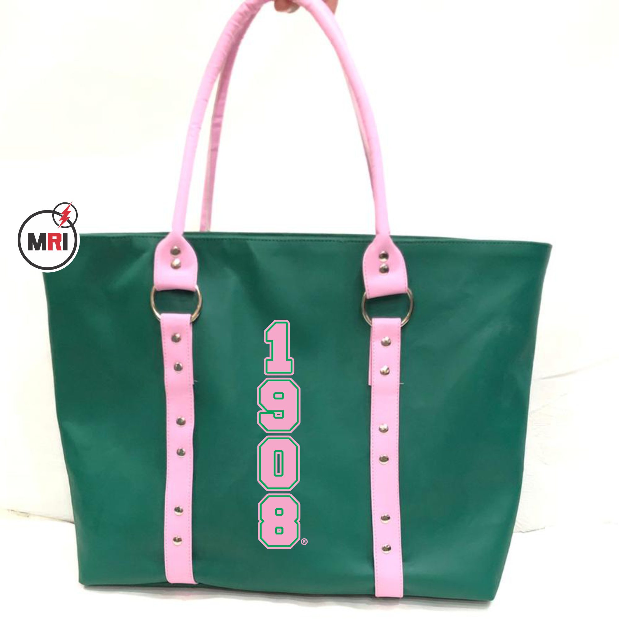 Alpha Kappa Alpha PU Leather Tote Bag