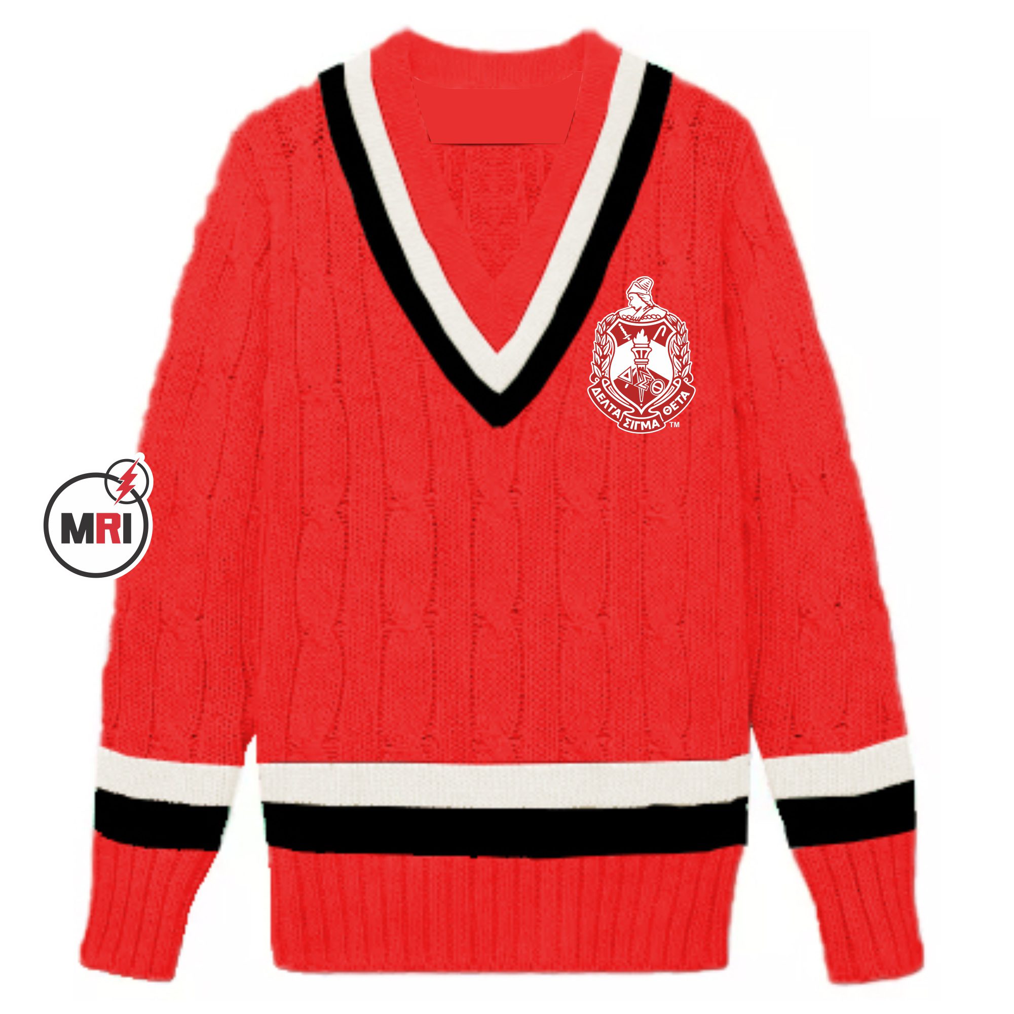 Delta Sigma Theta Cable Knit Sweater