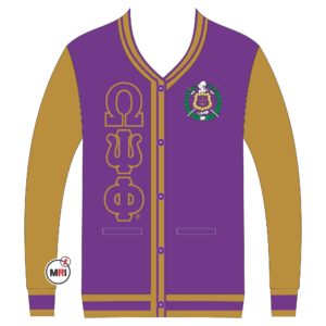 Omega Psi Phi Knitted Cardigan Sweater