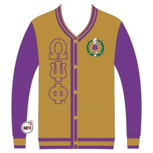 Omega Psi Phi Knitted Cardigan Sweater