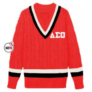 Delta Sigma Theta Cable Knit Sweater
