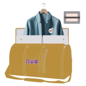 Omega Psi Phi Garment Bag Convert Into Duffle Bag