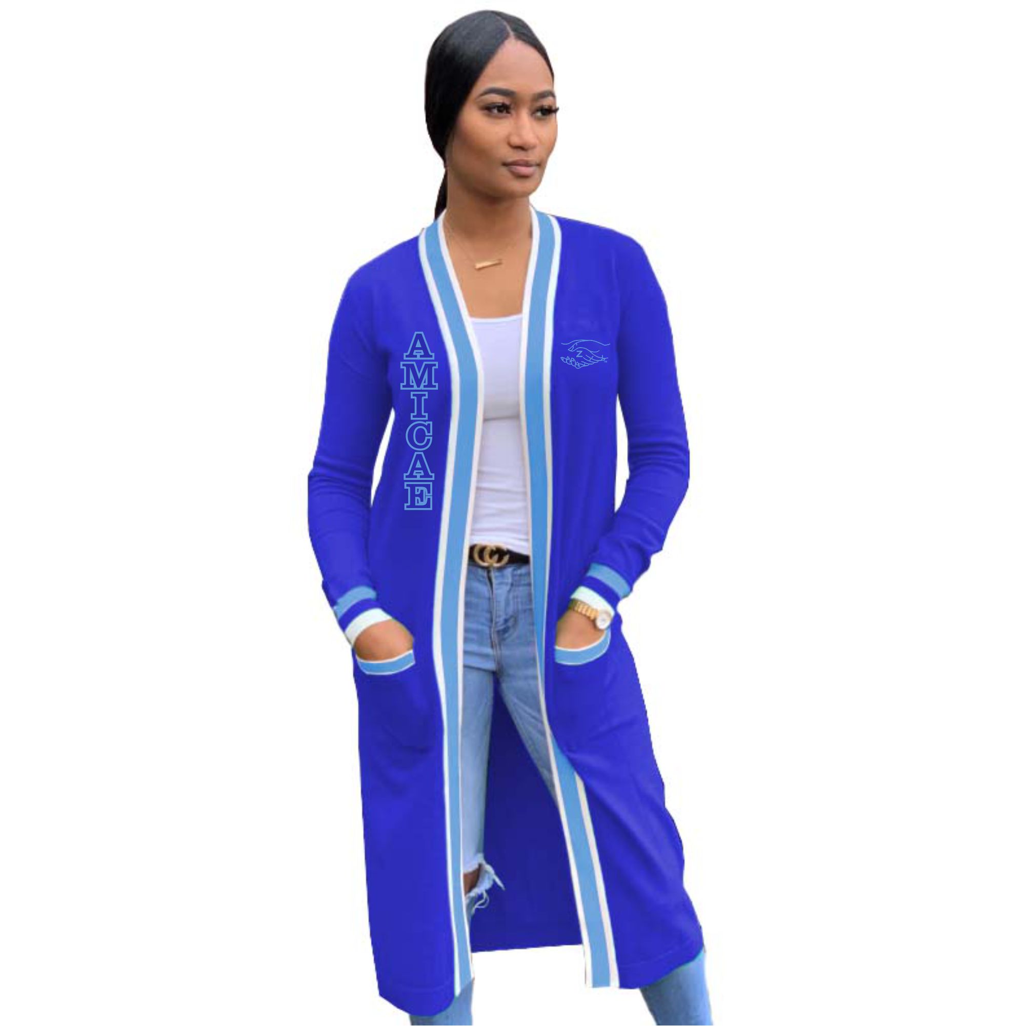Zeta Amicae Knitted Long Cardigan Sweater