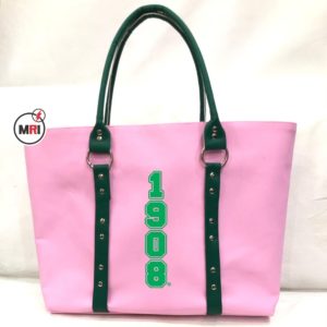 Alpha Kappa Alpha PU Leather Tote Bag