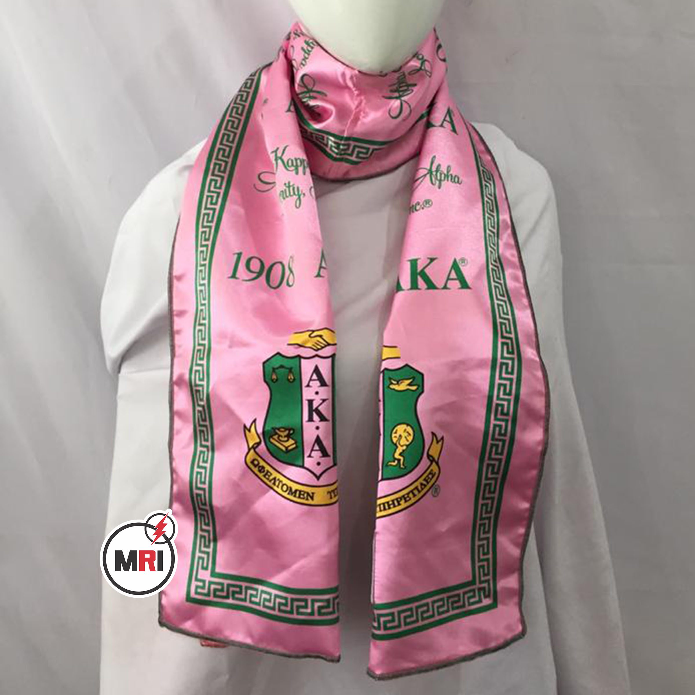 Alpha Kappa Alpha Sublimated Silk Scarf - Image 2