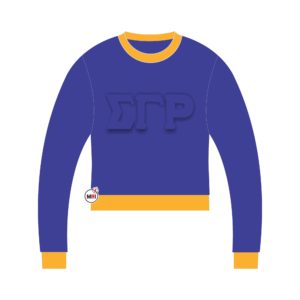 Sigma Gamma Rho Embossed Crop Sweatshirt
