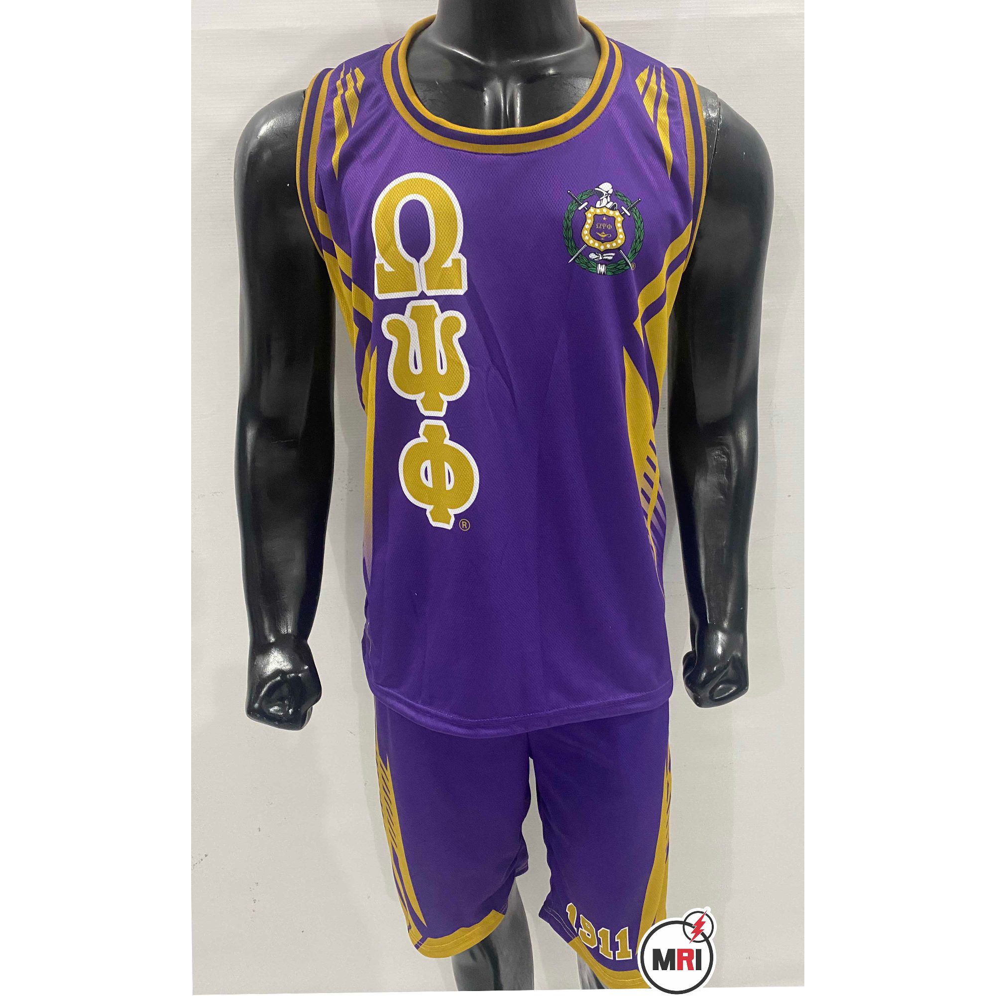 Omega Psi Phi Basketball Set Jersey With Short