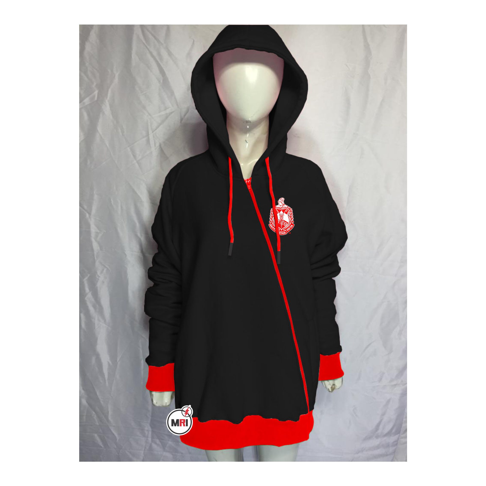 Delta Sigma Theta Cross Zipper Style Hoodie