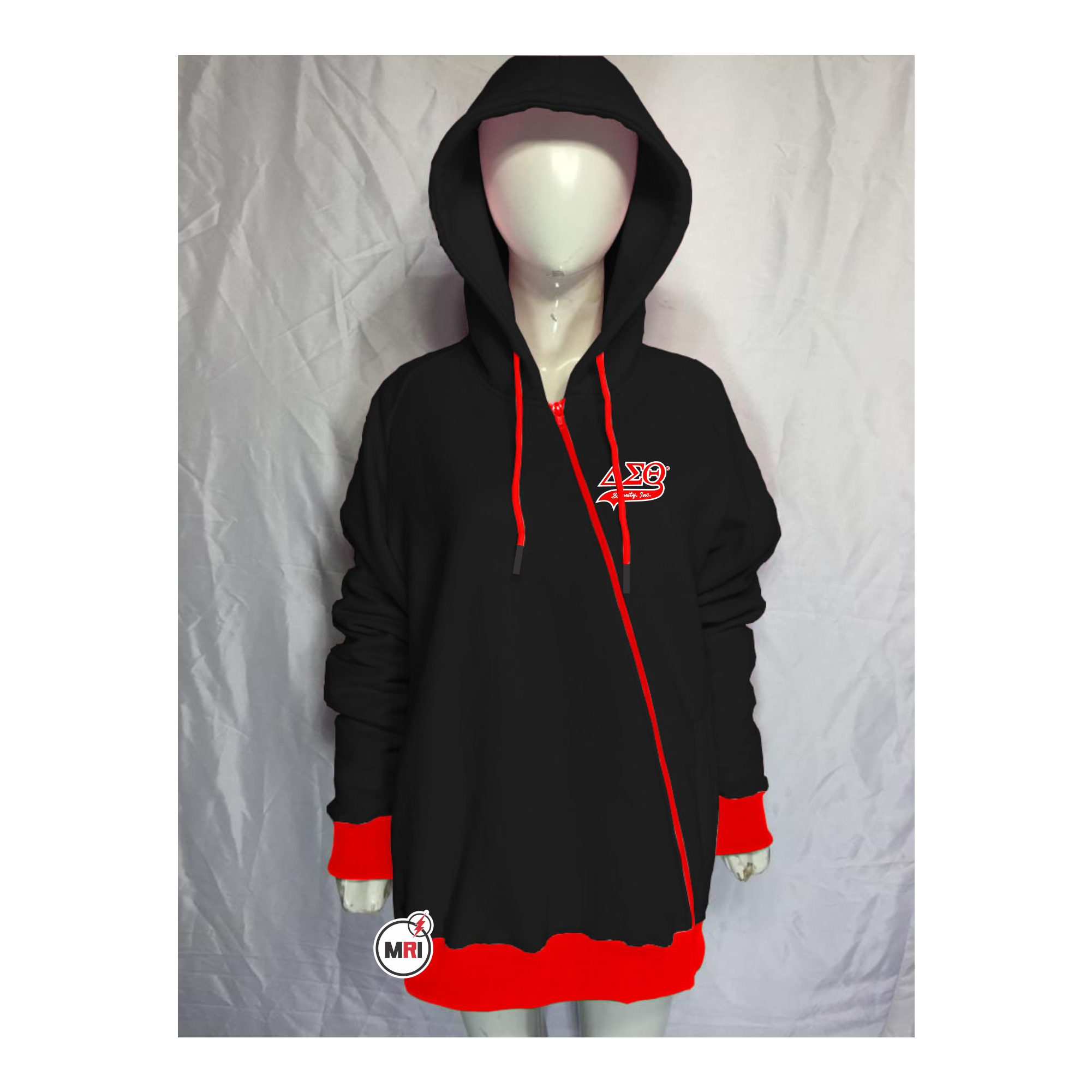Delta Sigma Theta Cross Zipper Style Hoodie
