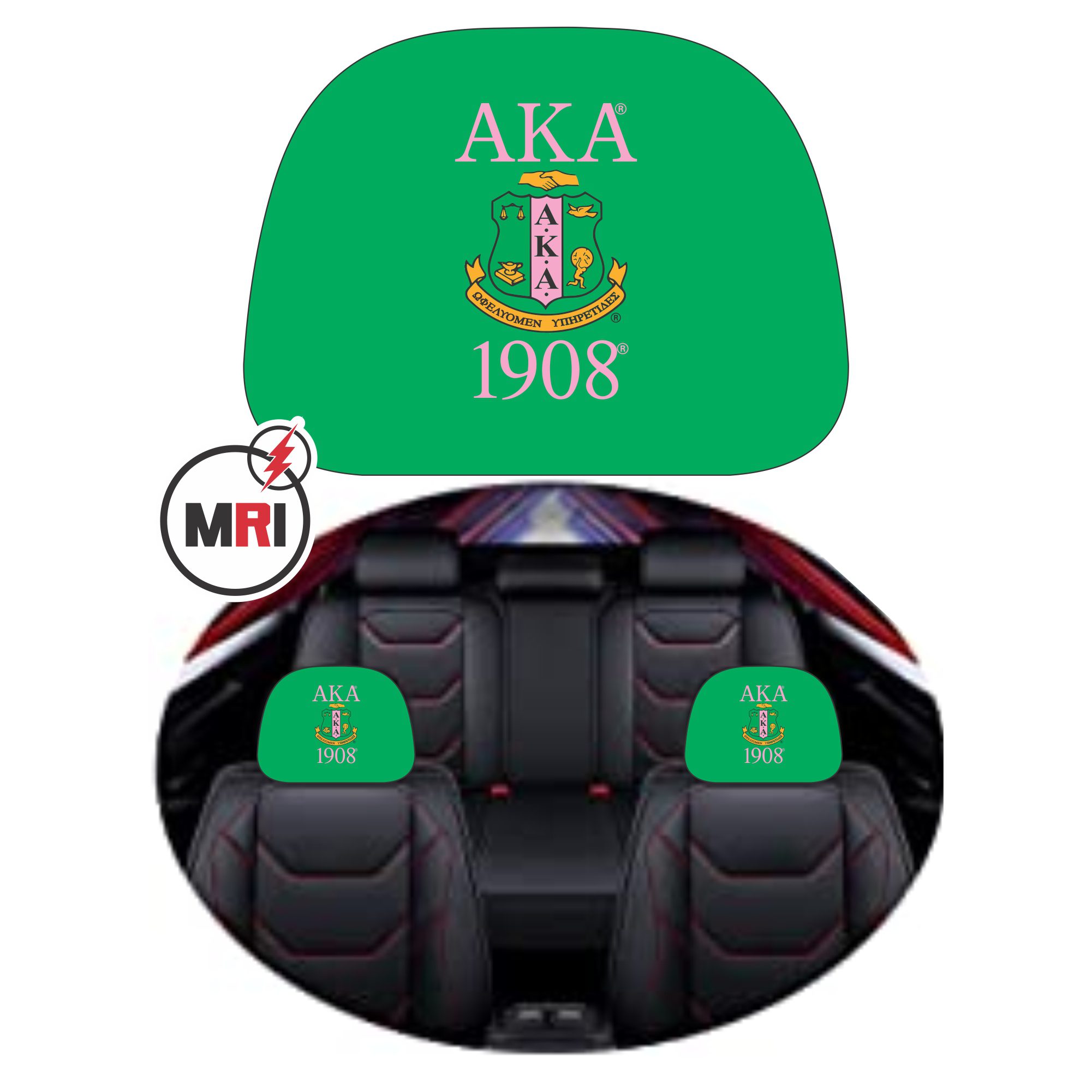 Alpha Kappa Alpha Car Headrest Cover