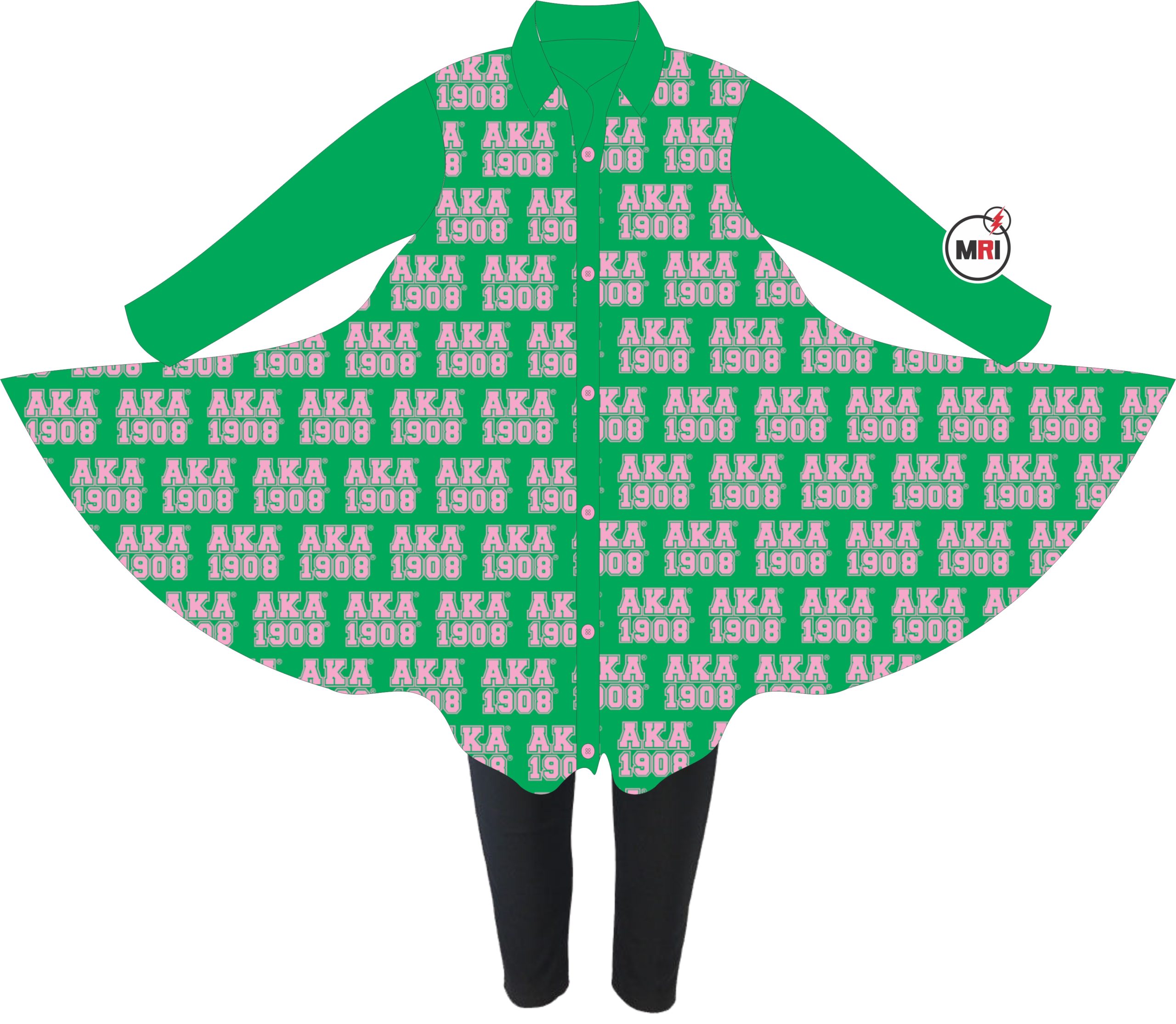 Alpha Kappa Alpha Sublimated High Low Dress