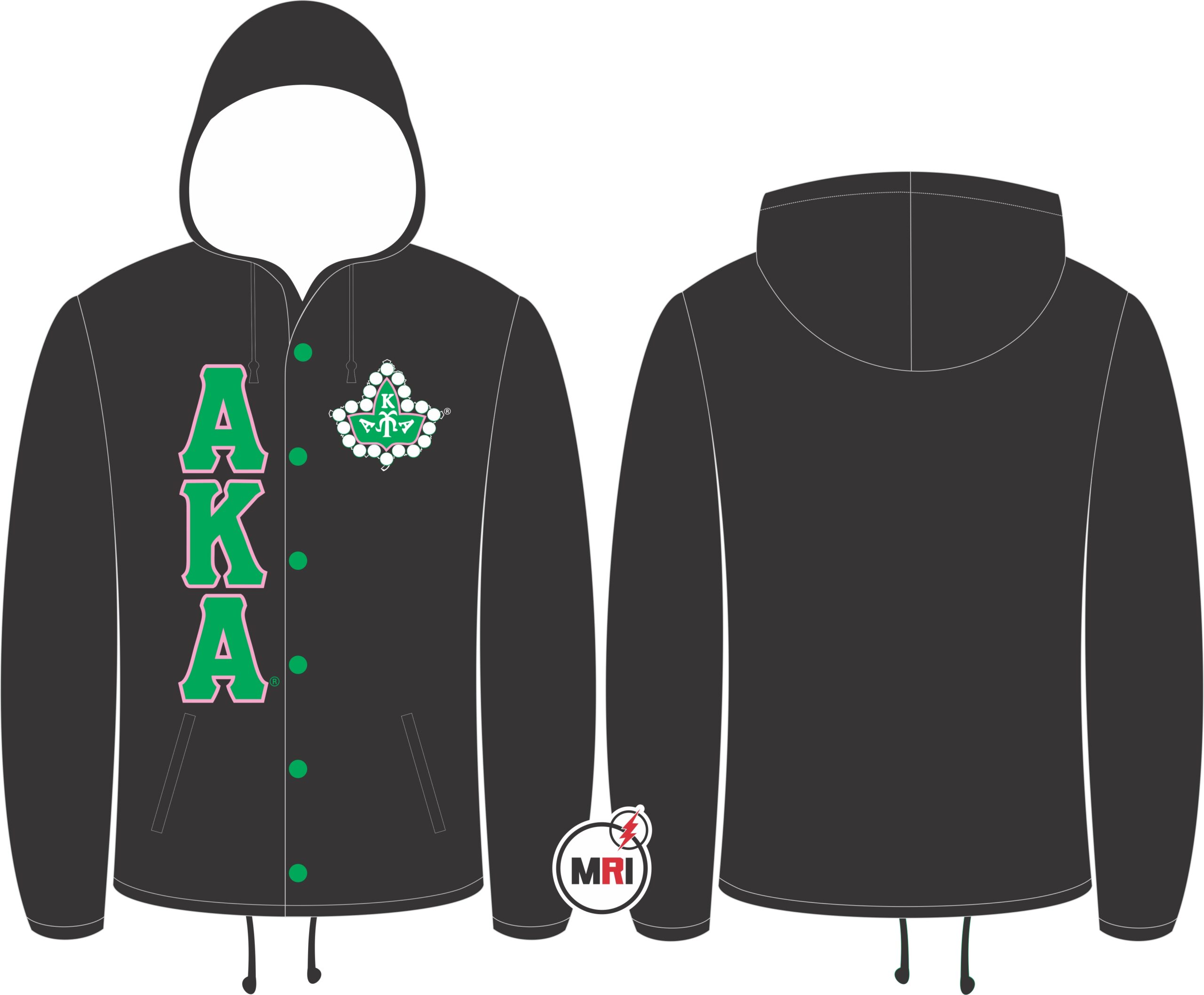 Alpha Kappa Alpha Coaches Jackets With Hood