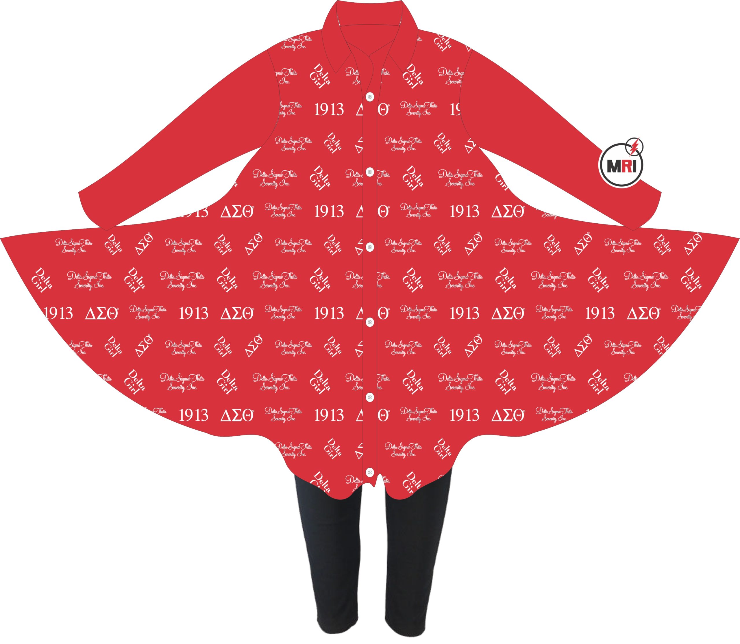 Delta Sigma Theta Sublimated High Low Dress