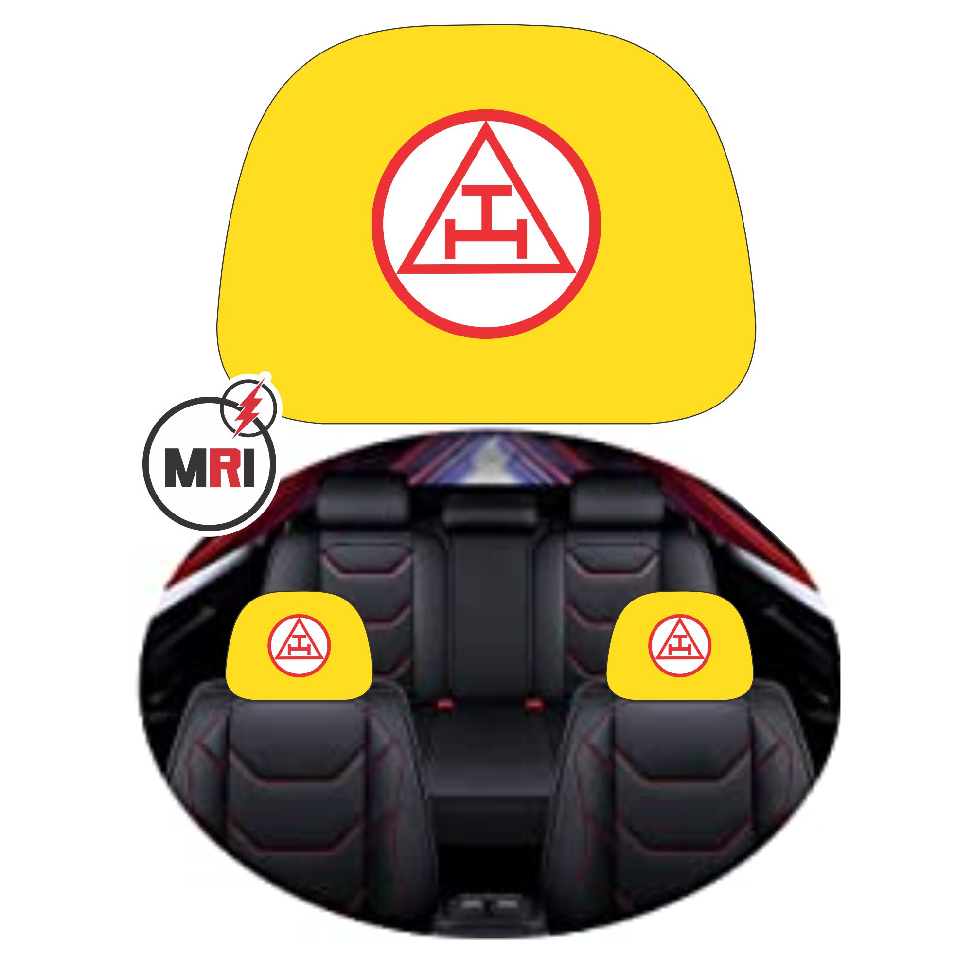 Holy Royal Arch Masonry Car Headrest Cover