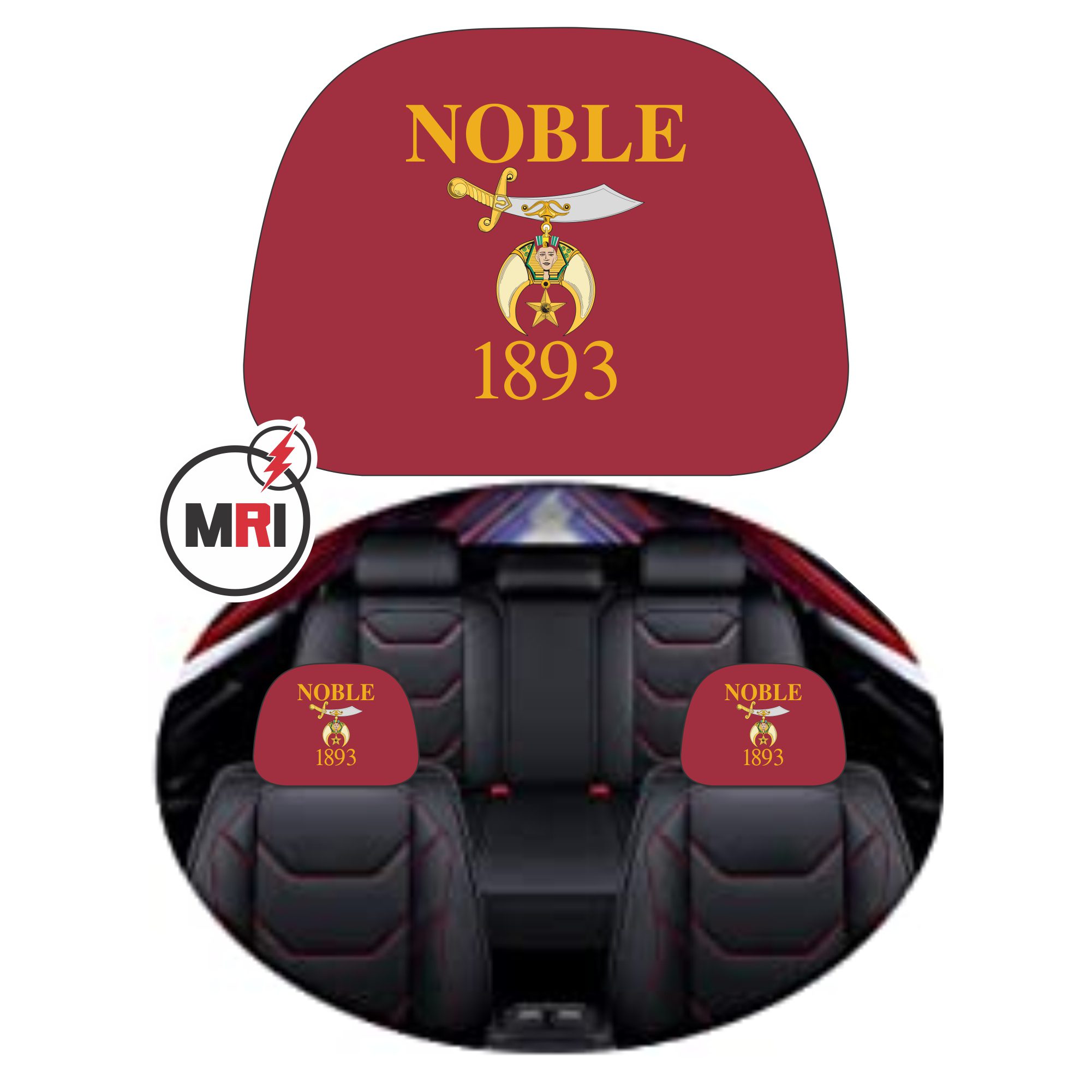 Shriners Headrest Cover