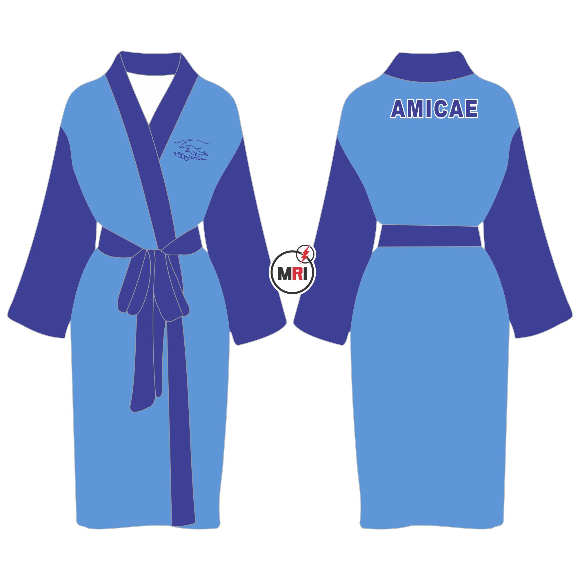 Zeta Amicae Satin Bath Robe