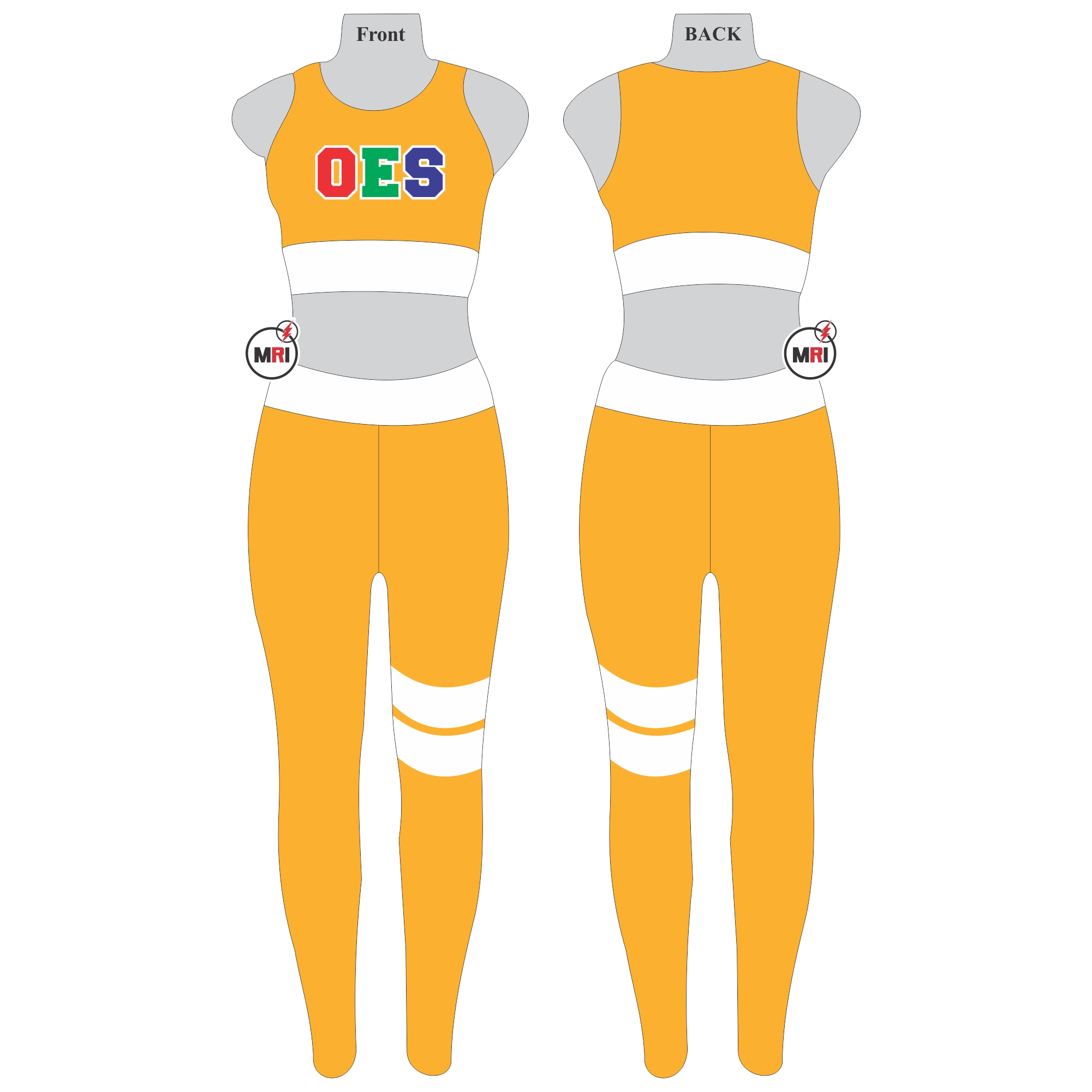 Order of the Eastern Star Activewear workout top and tight Set