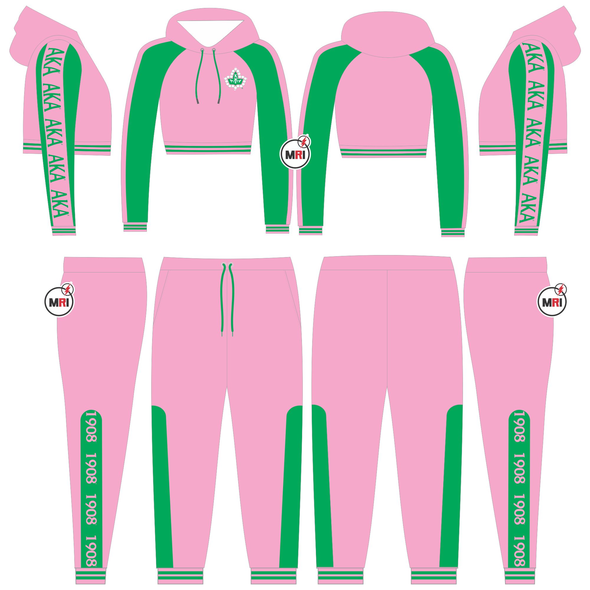 Alpha Kappa Alpha Crop Fitted Suit