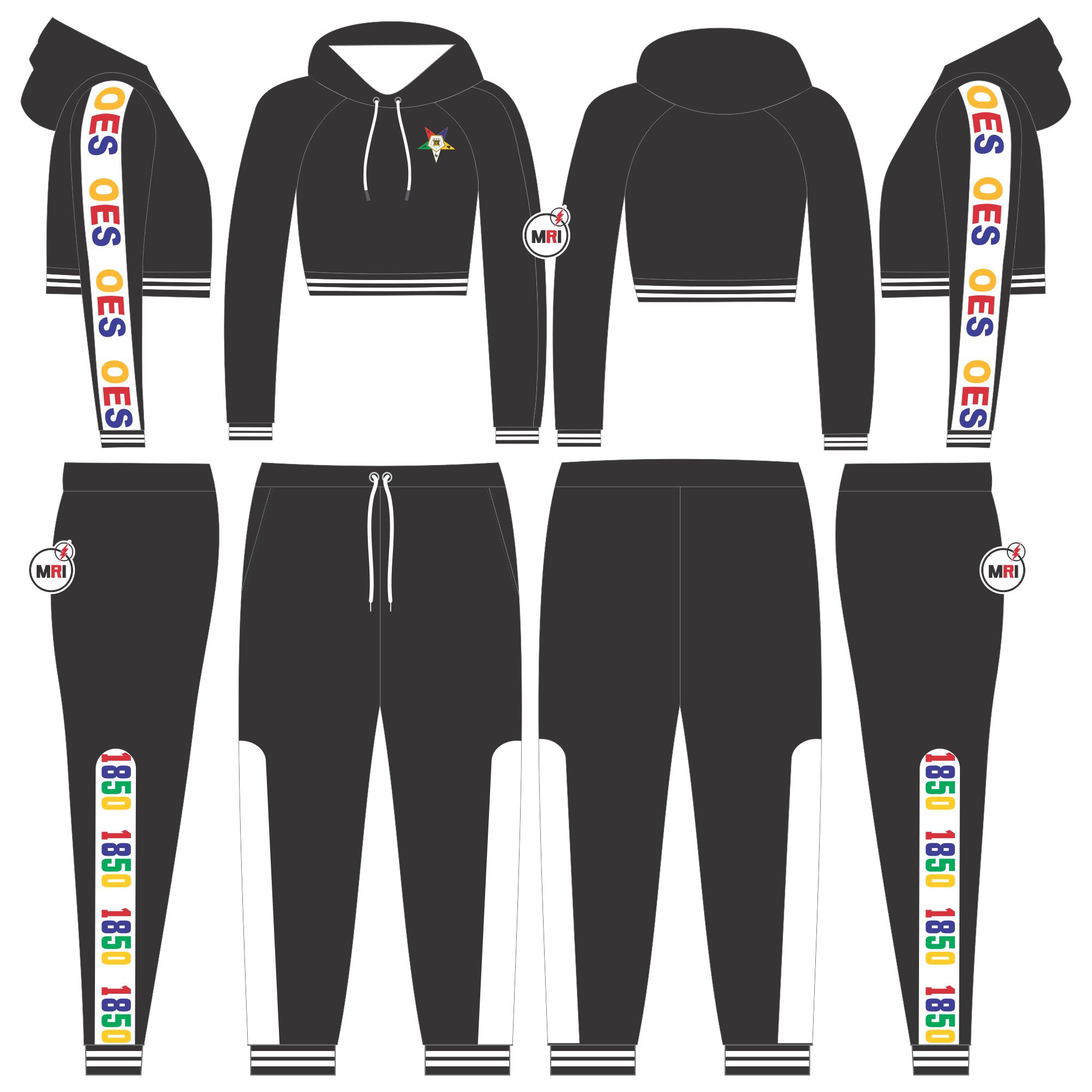 Order Of Eastern Star Crop Fitted Suit