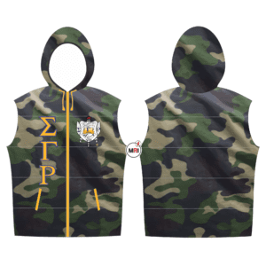 Sigma Gamma Rho Quilted Camo Vest With Hood