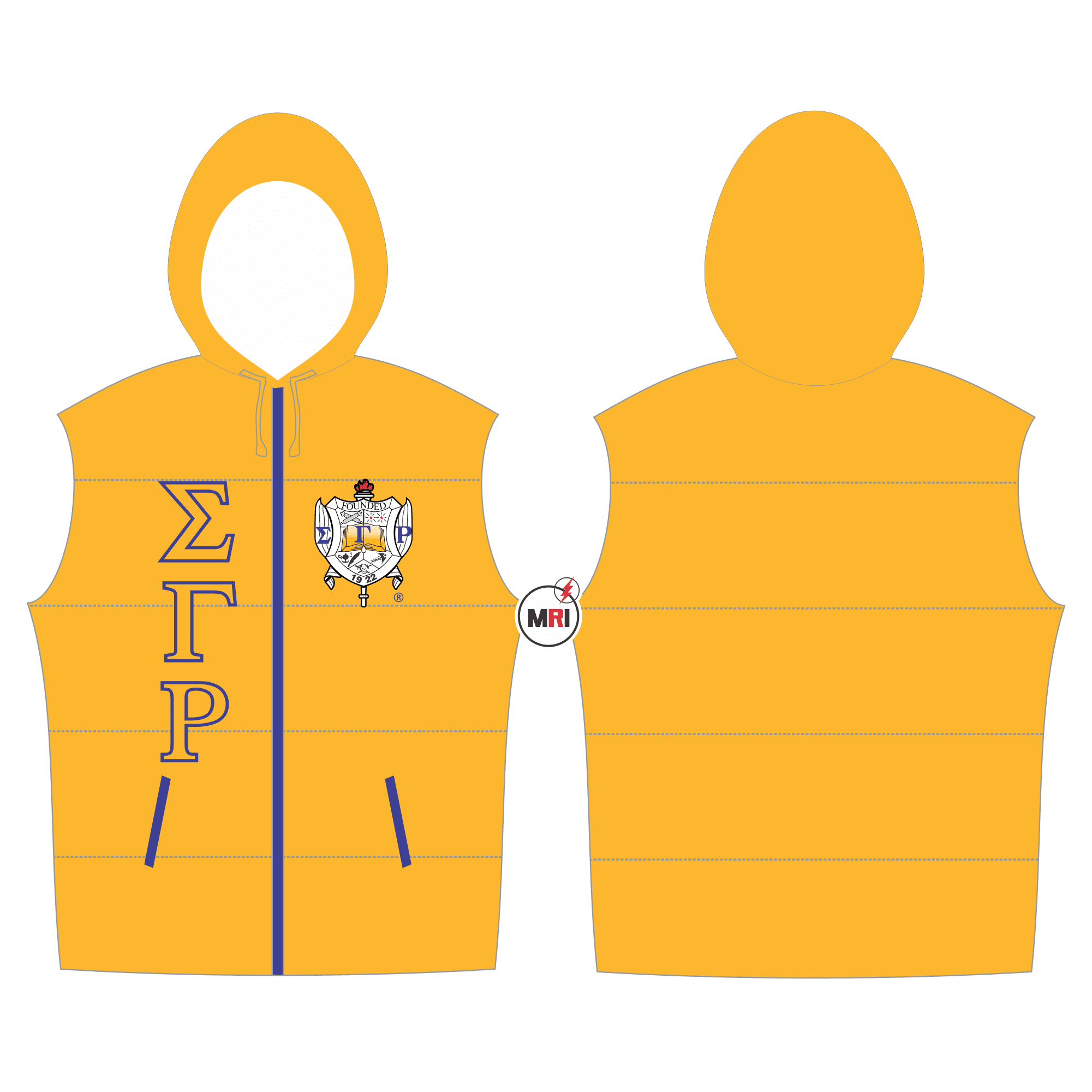 Sigma Gamma Rho Quilted Vest With Hood