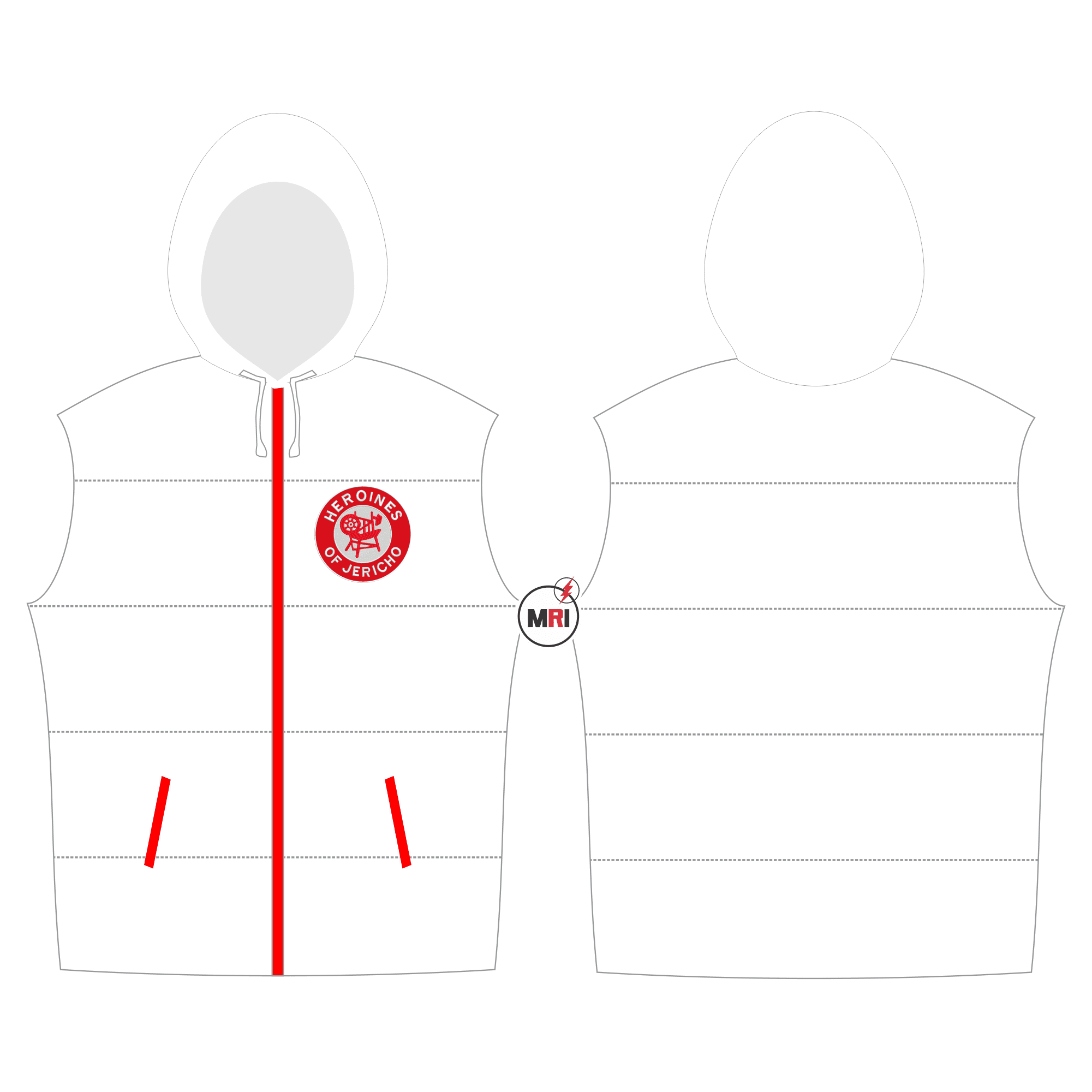 Heroines Of Jericho Quilted Vest With Hood