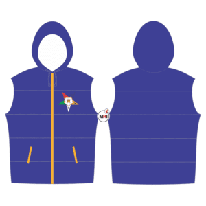 Order Of The Eastern Star Quilted Vest With Hood