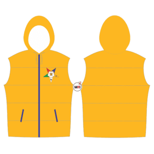 Order Of The Eastern Star Quilted Vest With Hood