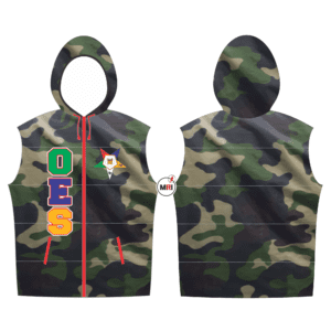 Order Of The Eastern Star Quilted Camo Vest With Hood