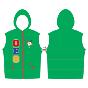 Order Of The Eastern Star Quilted Vest With Hood