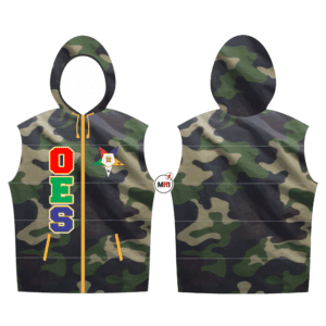 Order Of The Eastern Star Quilted Camo Vest With Hood
