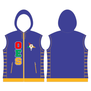 Order Of The Eastern Star Quilted Vest With Hood