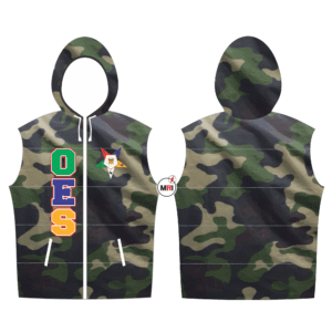 Order Of The Eastern Star Quilted Camo Vest With Hood