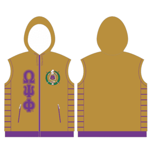 Omega Psi Phi Quilted Vest With Hood