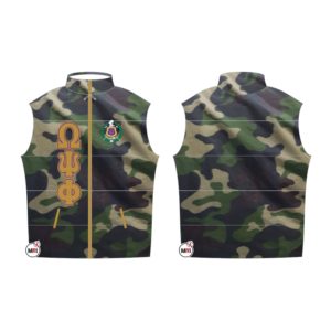 Omega Psi Phi Quilted Camo Vest