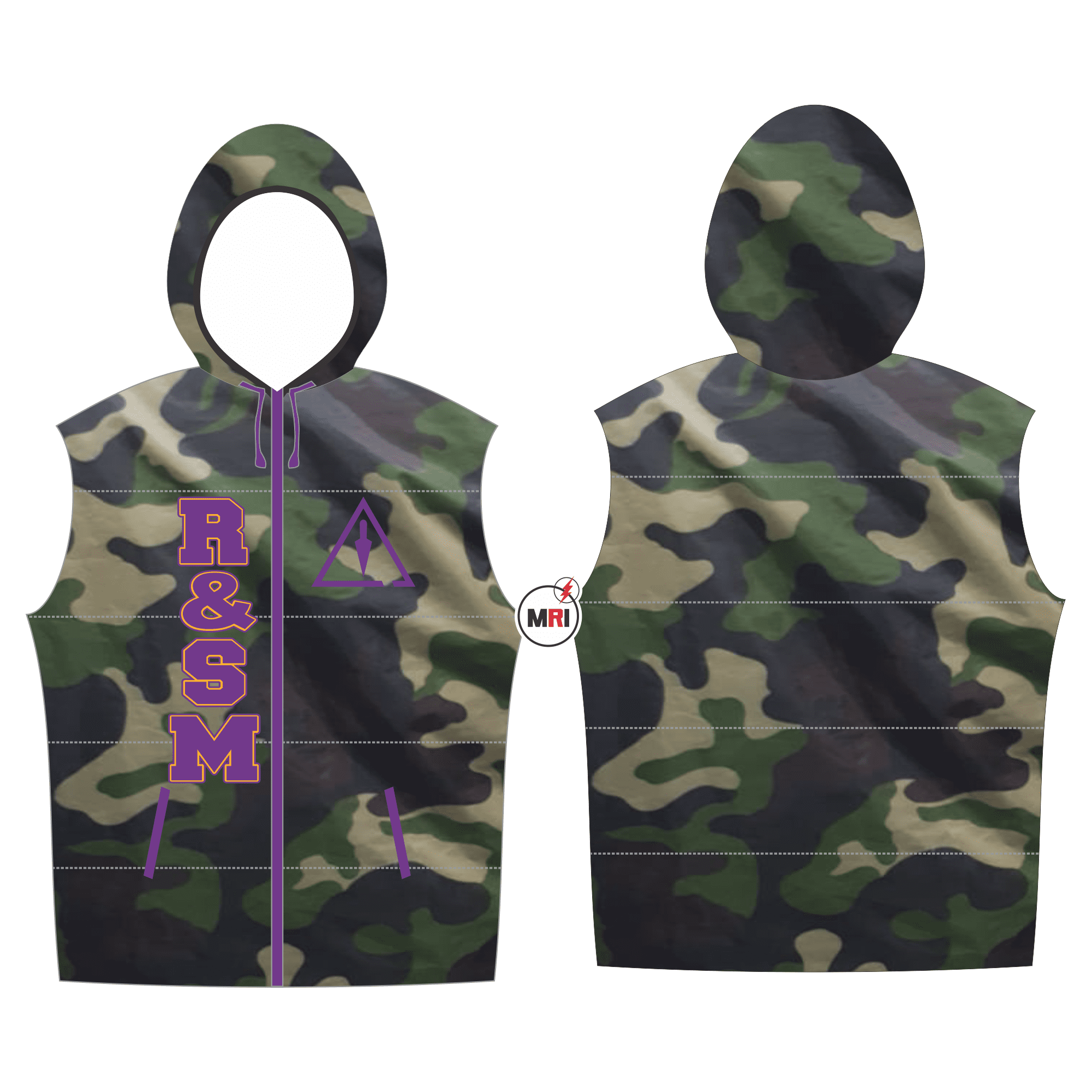 Order Of The Royal And Select Master Quilted Camo Vest With Hood