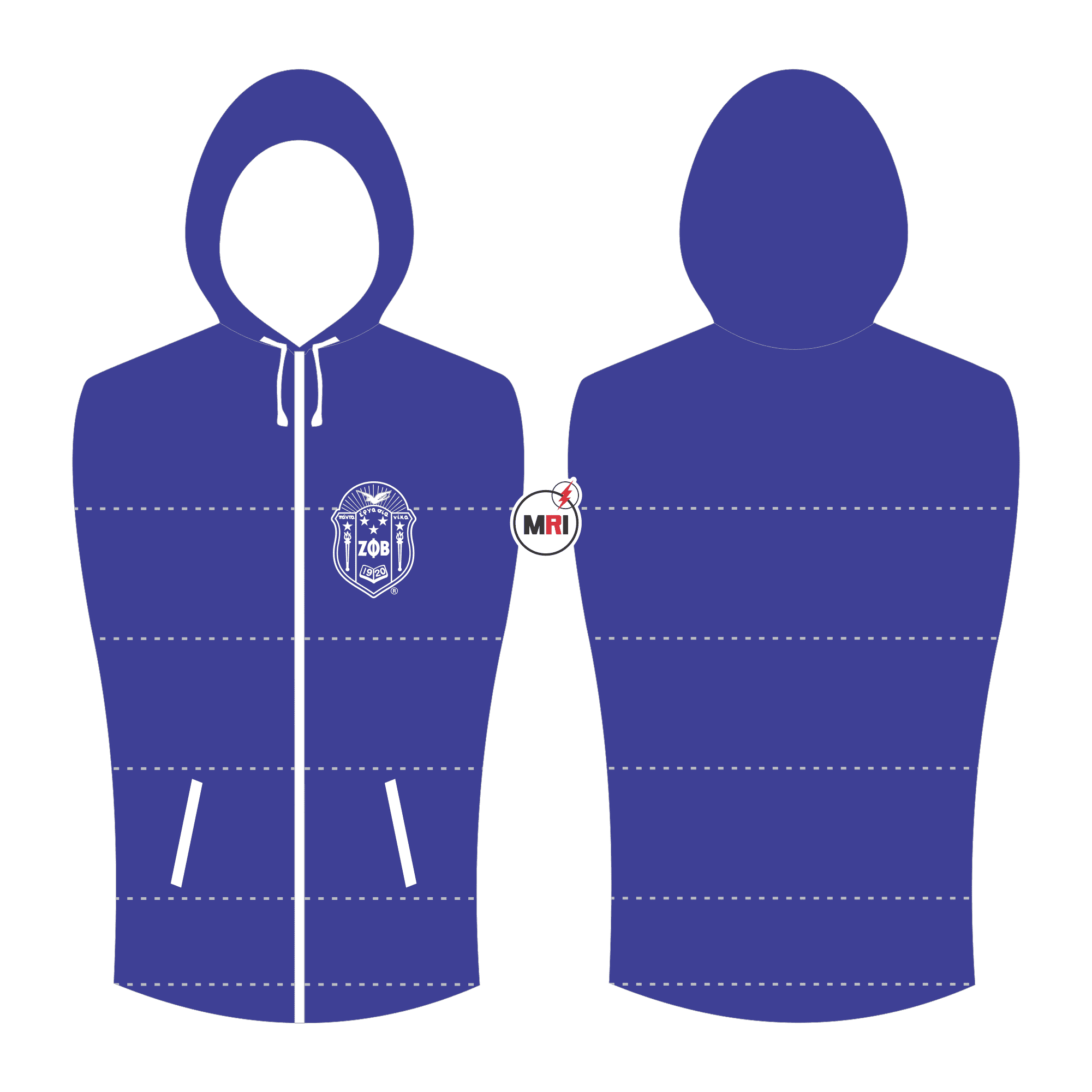 Zeta Phi Beta Quilted Vest With Hood