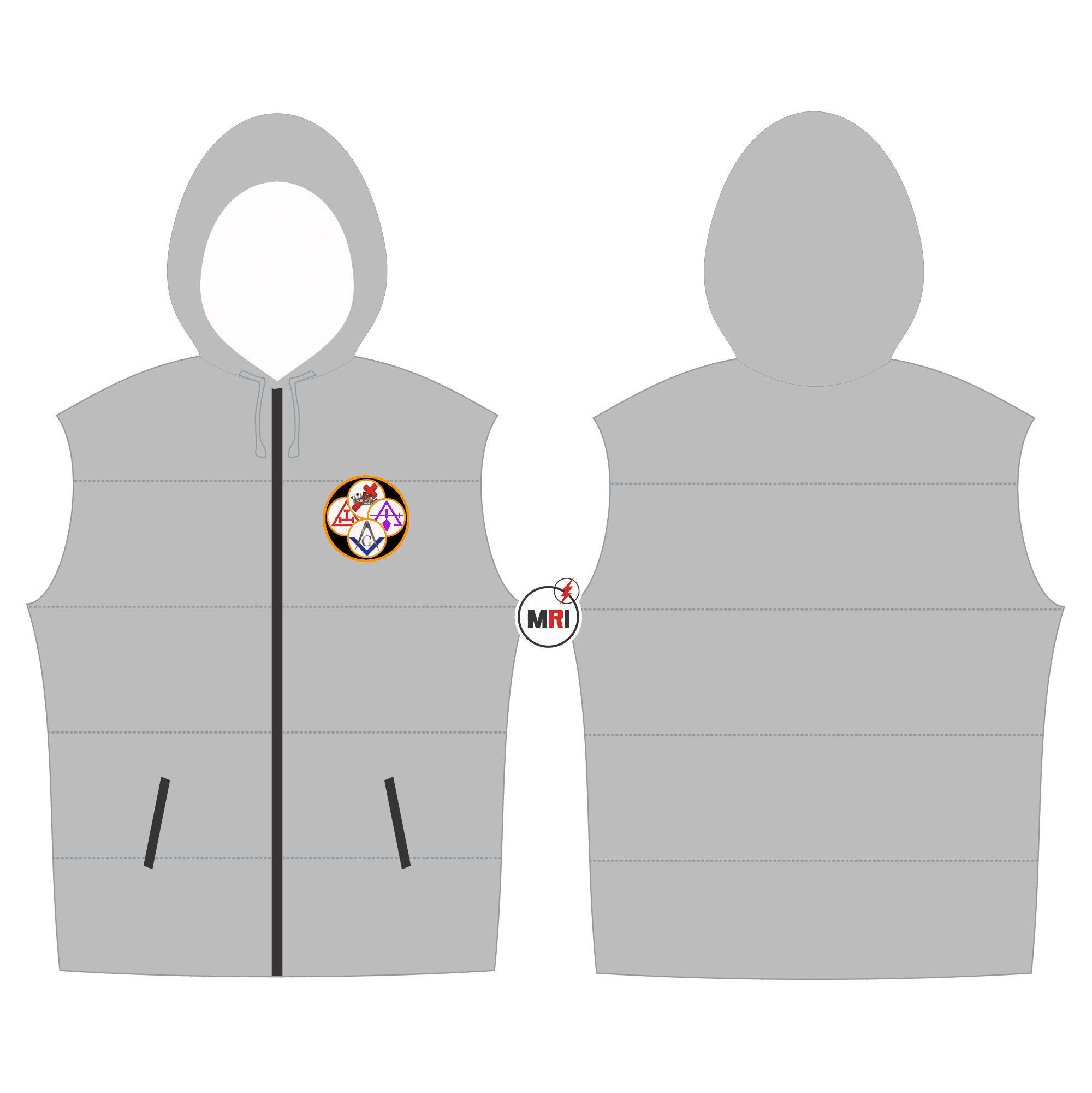 York Rite Quilted Vest With Hood