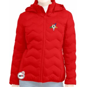 Order Of The Eastern Star Puffer Jacket with Hood