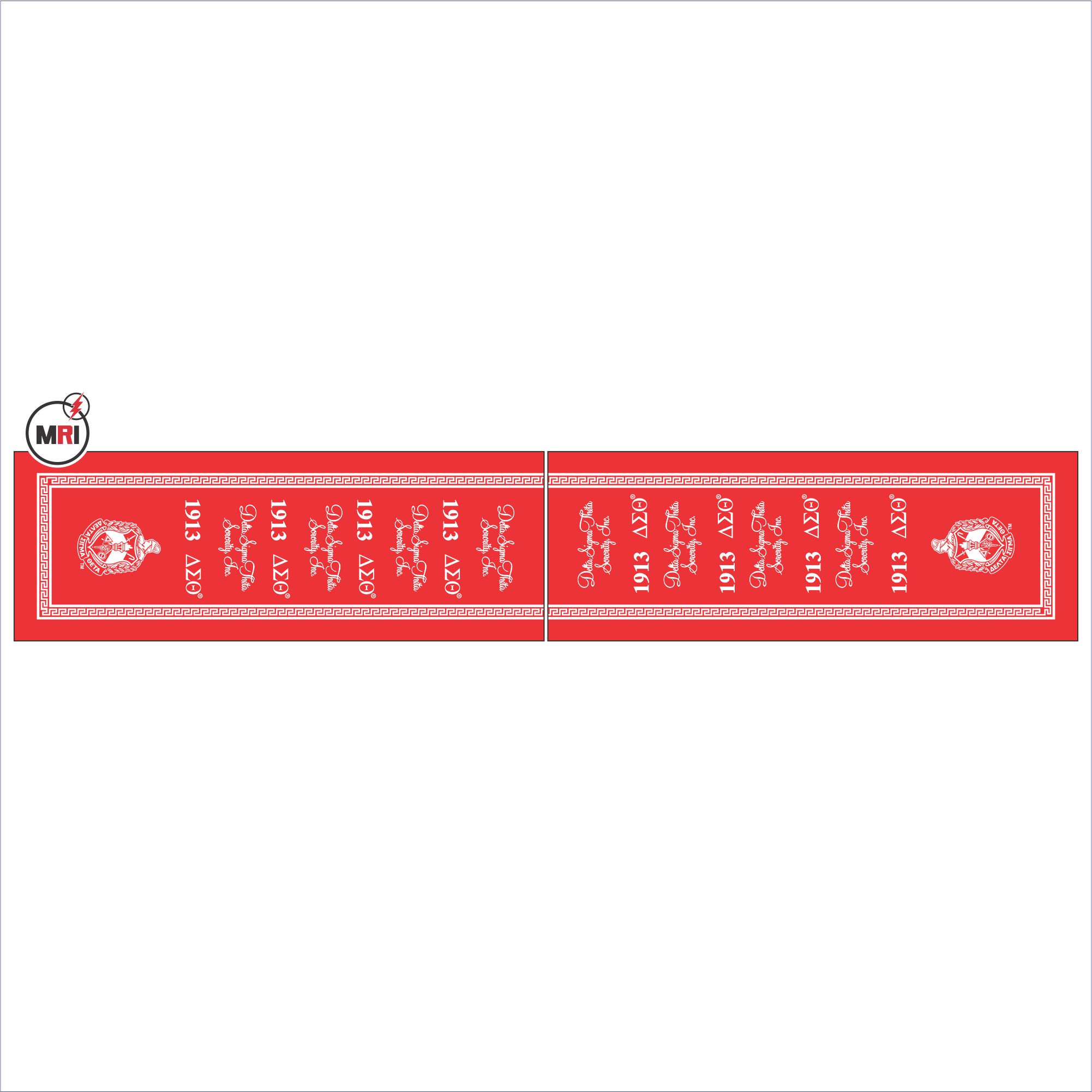 Delta Sigma Theta Sublimated Silk Scarf