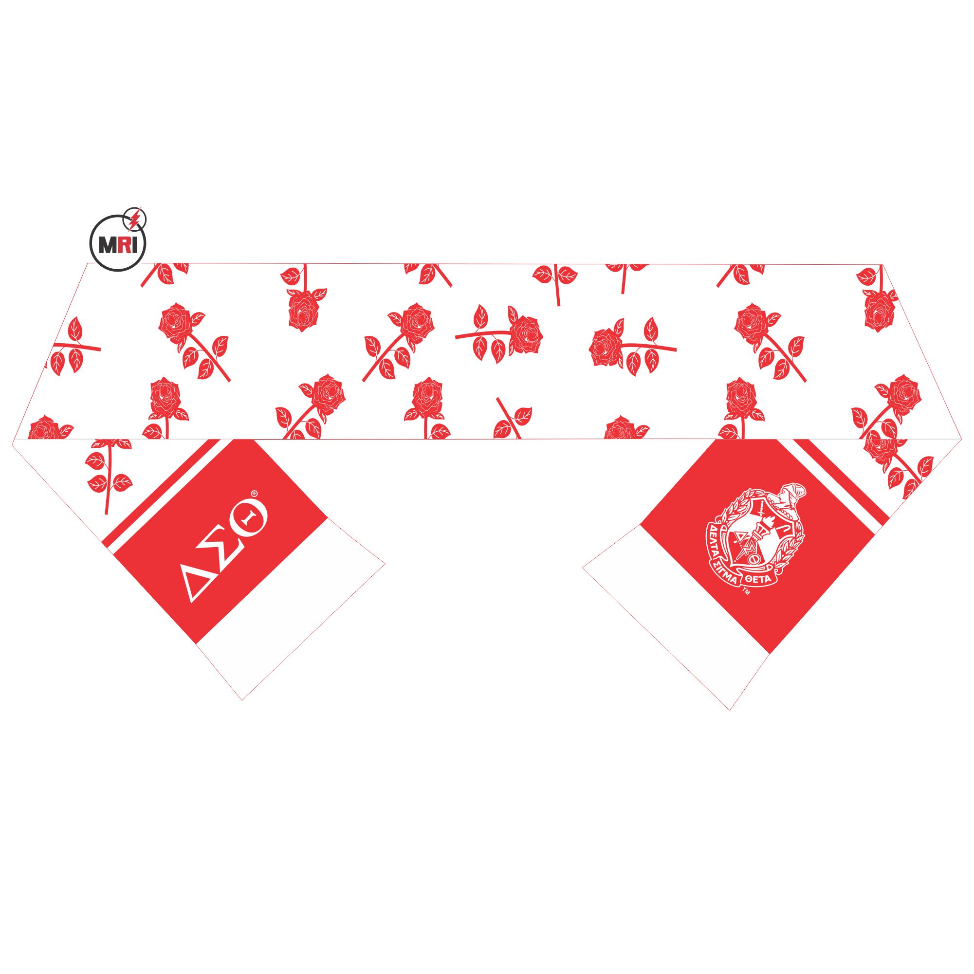 Delta Sigma Theta Sublimated Silk Scarf - Image 2