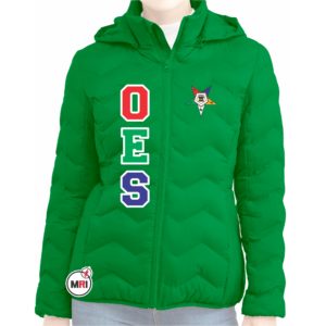 Order Of The Eastern Star Puffer Jacket with Hood