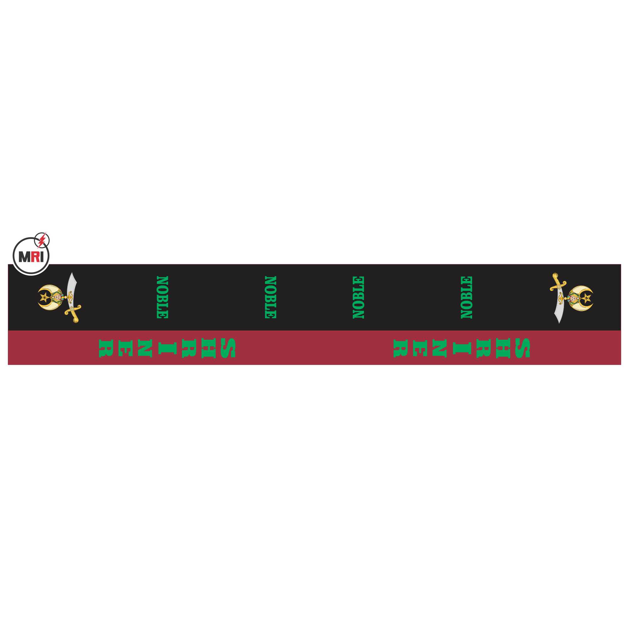 Shriners Sublimated Silk Scarf